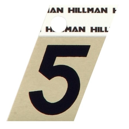 Hillman Number, Black, Glossy, Self-adhesive 840484